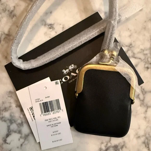 COACH Kisslock Pouch Necklace - Picture 1 of 4